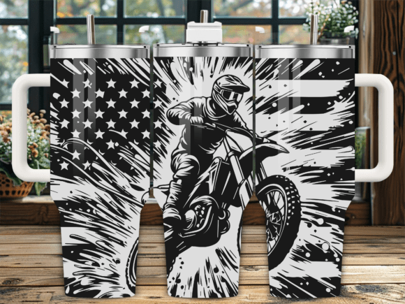 American Flag Dirt Biker