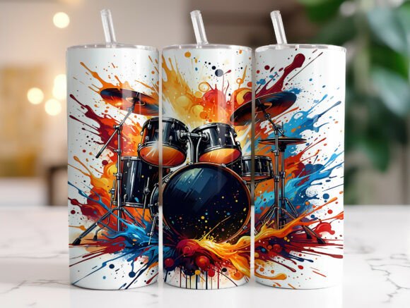 Drum 20 Oz Tumbler Wrap Sublimation