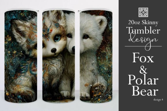 Fox and Polar Bear 20oz Tumbler Wrap, 4: A Designer's Take