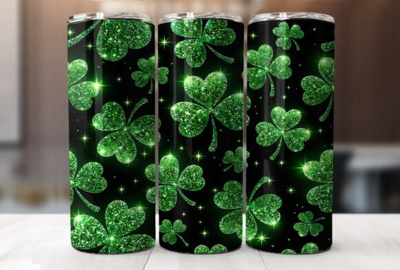 Glitter Shamrock St. Patrick’s Tumbler