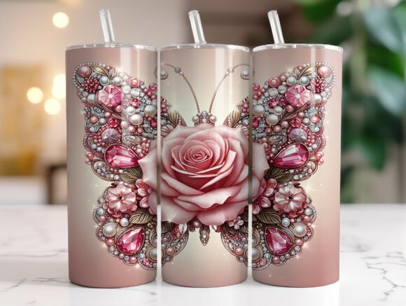 Jeweled Rose Butterfly Elegance Tumbler: A Designer's Review