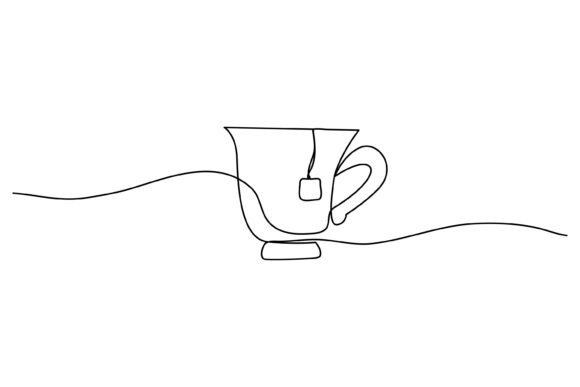 One Line of Tea Cup