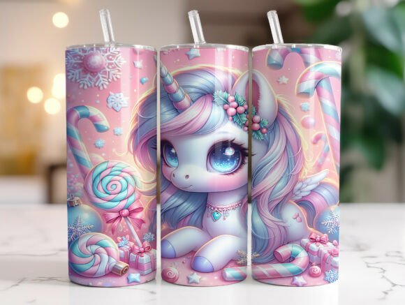 Pastel Unicorn Candy 20oz Tumbler Wrap Review