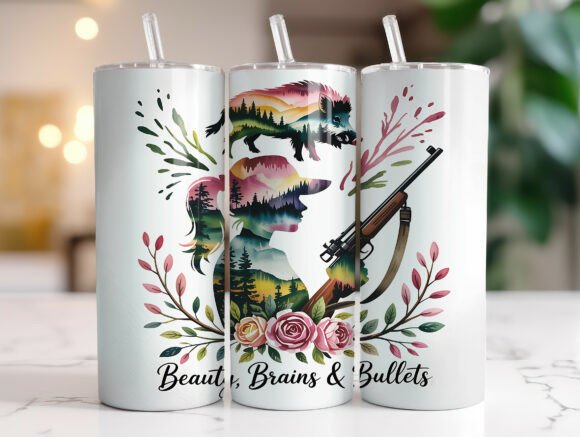 Pink Camouflage Hunting 20oz Tumbler PNG