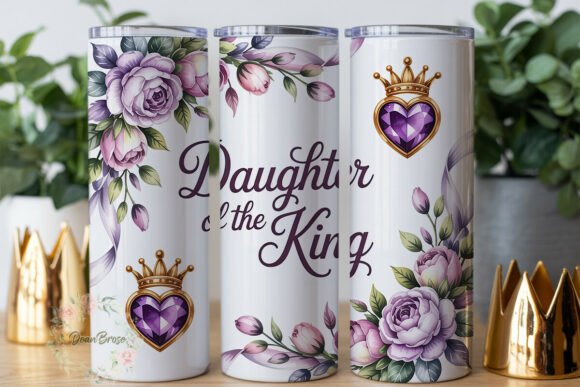 Purple Princess Floral 20oz Tumbler Wrap