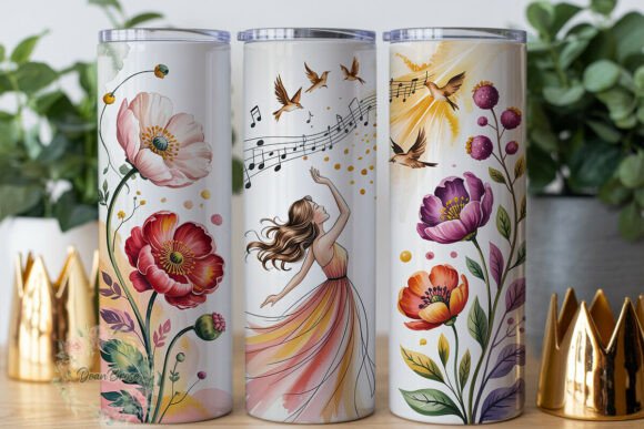 Soft Floral Scripture 20oz Tumbler Wrap