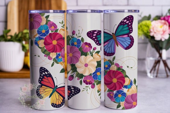 Vibrant Mother's Day Butterflies 20oz Tu