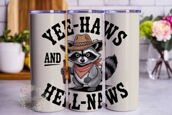 Western Raccoon Yee-Haws 20oz Tumbler