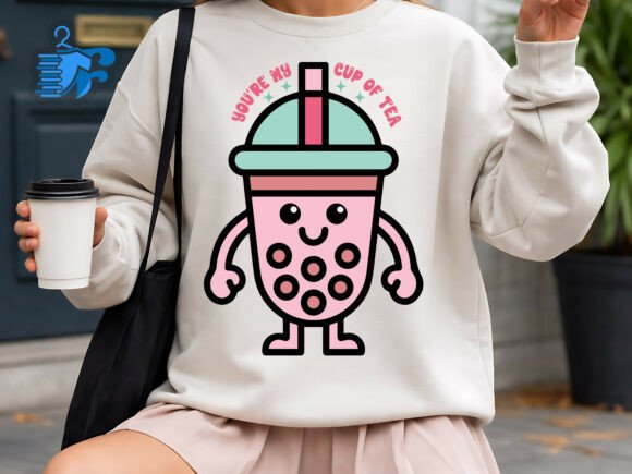 Youre My Cup of Tea Cute Boba Love Pun